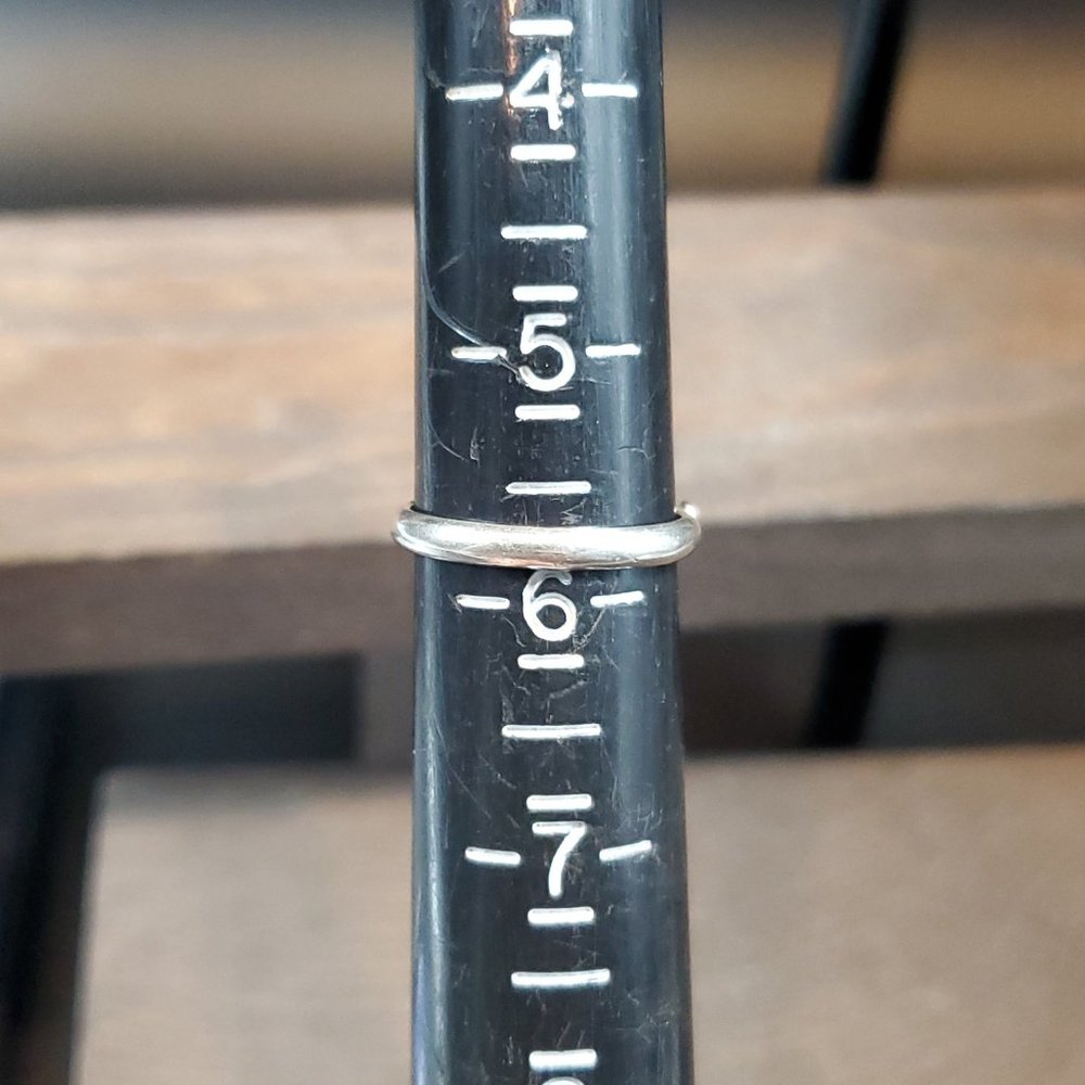 Size 5.75 Sterling Silver Native Style Blue Aventurine Stone Ring - Picture 5 of 7